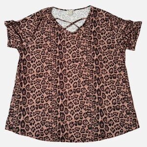 Grace & Emma Animal Print Tunic, Size 2XL